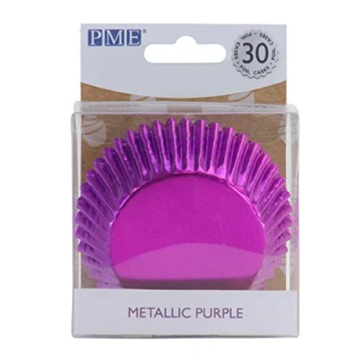 Image of PME Metallic Purple Cupcake Cases, Foil Lined 30 Pack