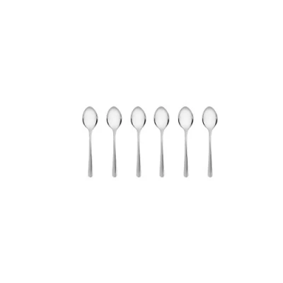 Image of Gerlach Flatware Serving Set with 6 Pieces of Coffee Spoons Muza Box and shine G01 0049P LZKA 06PU S1S1 01, Stainless Steel, Silver high Gloss, el