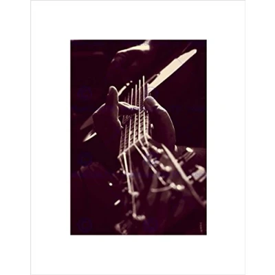 Image of Wee Blue Coo Music Guitar String Instrument Musical Picture Wall Art Print
