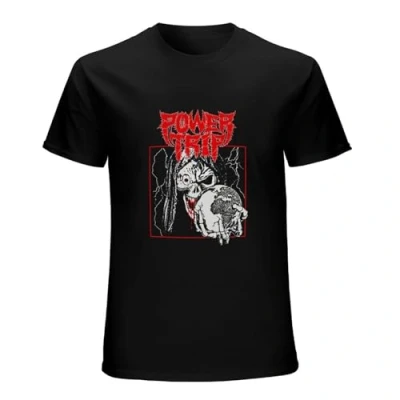 Image of BOAONI Power Trip American Thrash Metal Band Men&#039;s Short Sleeve T Shirt Black XXL
