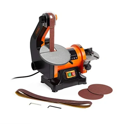 Image of VonHaus Belt and Disc Sander 25 x 760mm / 125mm Adjustable Sanding Table Changeable Discs Belts