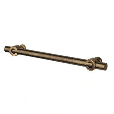 Image of Tafetta Traditional T Bar Kitchen Handle Antique Brass