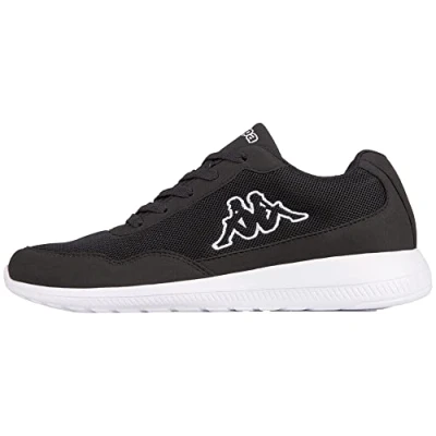 Image of Kappa Unisex Follow Low Top Sneakers, Black (Black/White 1110), 8 UK