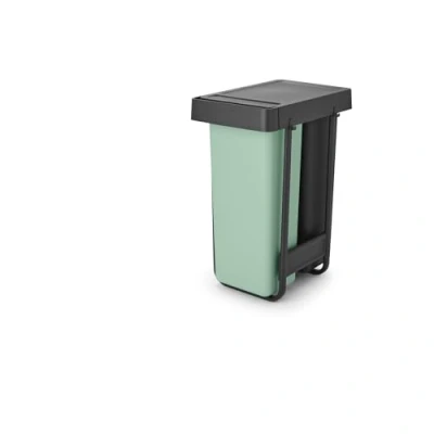 Image of Brabantia Sort&amp;Go Built in Bin, 2x30L, Dark Grey &amp; Jade green