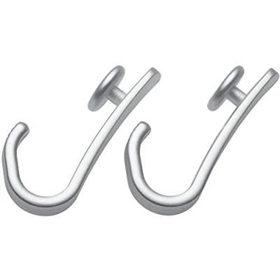 Image of Sealskin Easy Roll Hooks, Matt Aluminium, 2.3 x 5.2 1 cm