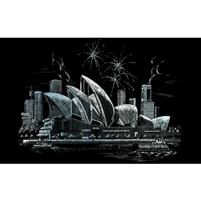 Image of Royal &amp; Langnickel Silver Engraving Art A3 Size Sydney Opera House Designed Painting Set