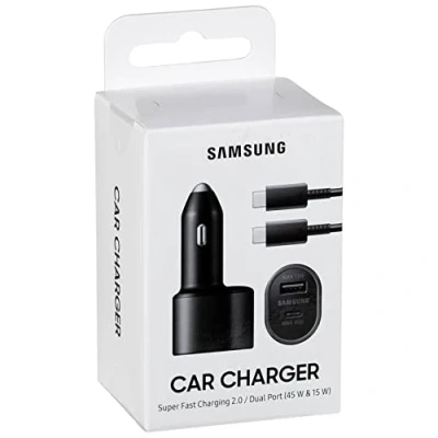 Image of Type C Max. 45W(PD, QC, AFC) / USB A 15W (AFC, QC) + to Cable(5A)