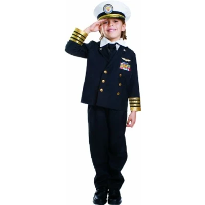 Image of Dress Up America Kids Navy Admiral Costume
