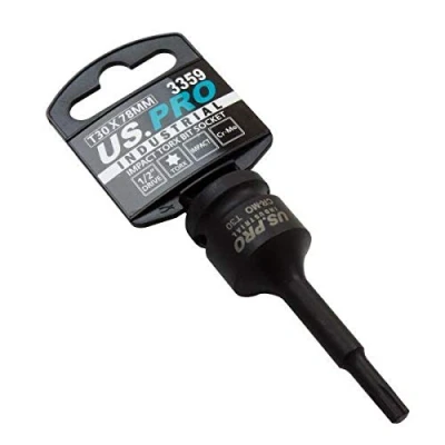 Image of US PRO INDUSTRIAL 1/2&quot; DR Impact Torx Bit Socket T30 X 78MM 3359