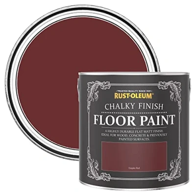 Image of Rust Oleum Red Scratch Resistant Floor Paint in Matt Finish Empire 2.5L