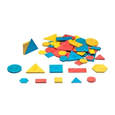 Image of WISSNER active learning Attribute Blocks, 60 pieces made out of RE Wood, in a cardboard box
