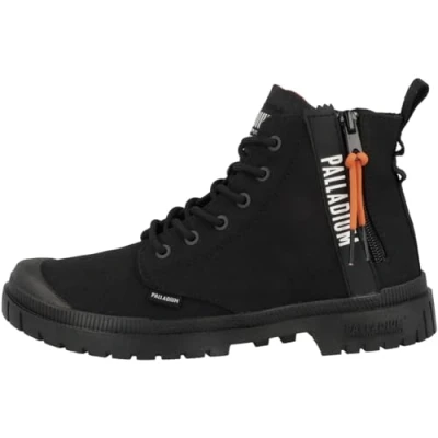 Image of Palladium SP20 Unzipped Unisex Hightop trainers, Size: 4, Black Cotton