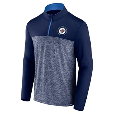 Image of Fanatics NHL Winnipeg Jets Iconic Defender Troyer 1/4 Zip Jacket XL