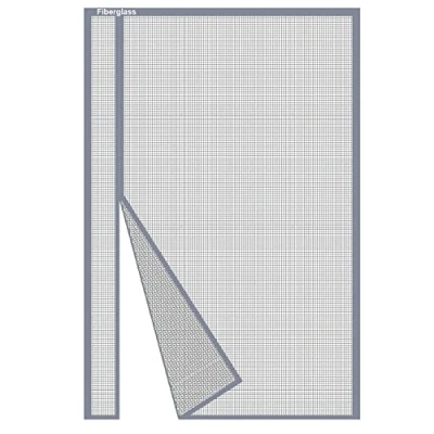 Image of Risareyi Side Opening Magnetic Fly Screens for Doors 75x195cm, Reinforced Grey Fibreglass Mesh, Reversible Door Screen Curtain French Mosquito Net Anti Keep Bugs Out