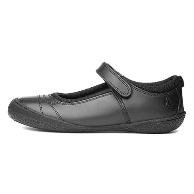 Image of Hush Puppies Girls Clara Junior School Uniform Shoe, Black, 2 UK Child