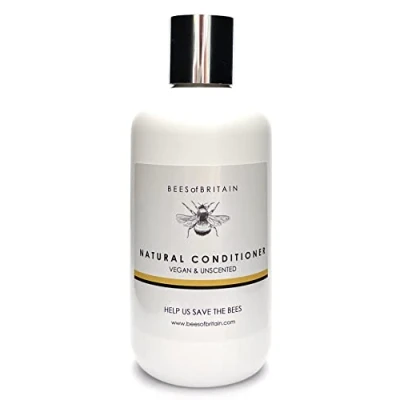 Image of Bees of BRITAIN 99% Natural Conditioner Unscented. No Sulfates/Parabens/Silicones, pH 5.5, Sensitive Skin. We Donate 5% our Profit to Save + Pollinators. 250ml