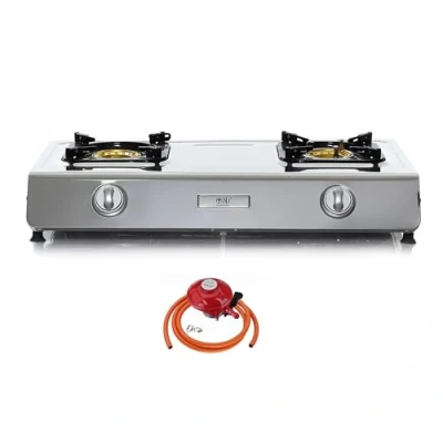 Image of NJ NSD 2 Portable Gas Hob Burner Cooking Stove LPG Indoor use (Propane 37mbar Clip on 27mm)