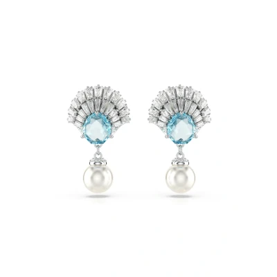 Image of Swarovski Idyllia E:PE DROP Pearl Earrings, Women&#039;s, Size: One Size, Blue