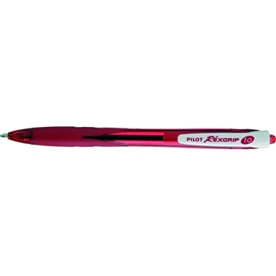 Image of Pilot Begreen Recycled Rexgrip Retractable Ballpoint 1.0 mm Tip (Box of 10) Red