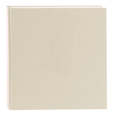 Image of Goldbuch Summertime Trend 2 27605 Photo Album with 60 White Pages Pargamine Dividers, Memory Linen Cover, for Gluing, Beige, 30 x 31 cm