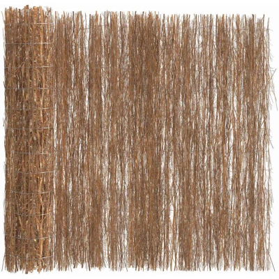 Image of vidaXL Brushwood Fence 400x125 cm