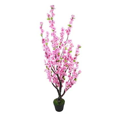 Image of Leaf Design UK Realistic Artificial Tree, Silk, Blossom Pink, 120cm