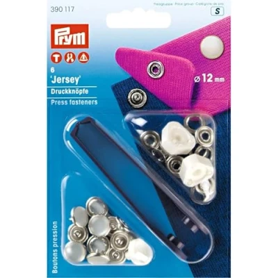 Image of Prym Non sew Refill for 390117 Brass Pearl 12 mm,white