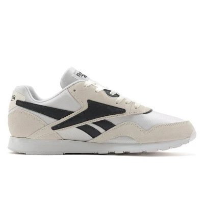 Image of Reebok Classic Nylon Plus Mens White Trainers Size UK 7