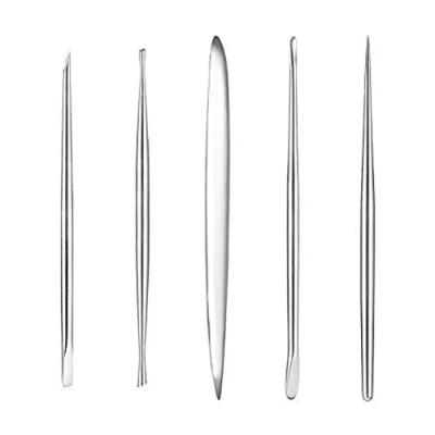 Image of BLUTEYWA Stainless Steel Ceramic Pottery &amp; Clay Ribbon Sculpting Tool Kit (Set of 5)