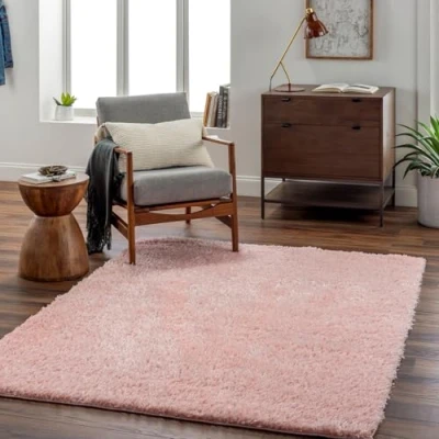 Image of Livabliss Shaggy Rug Modern Berber Living Room 200x275 cm, Soft Rugs for Bedroom Neutral Boho Fluffy Rug, Easy Care Plush Thick Pile Large Light Pink
