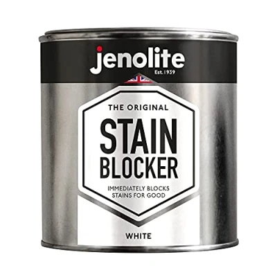 Image of JENOLITE Stain Blocker Paint White Damp Seal Anti Mould for Walls Immediately Block Stains, &amp; Mildew Good Spray 1 Litre