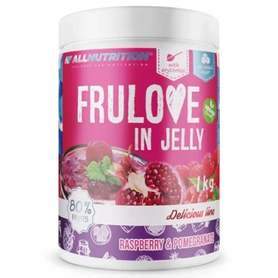 Image of ALLNUTRITION Sugar Free Jam Frulove in Jelly Raspberry &amp; Pomegranate Seriously Low Carb Fruits 80% Fruit Calorie Spread Marmalade Vegan Friendly 1000g