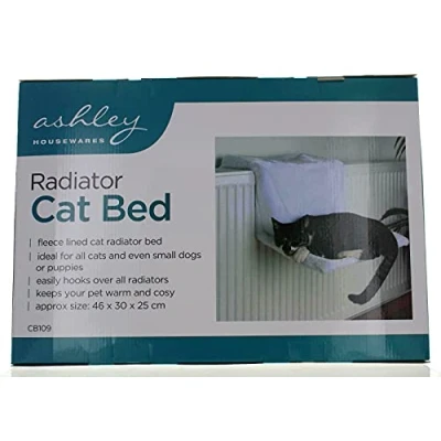 Image of Grey Fleece Radiator Cat Bed By Ashley