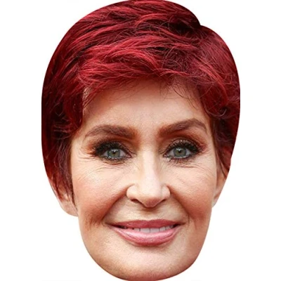 Image of FoxyPrinting Sharon Osbourne MH 2018 Tv Celebrity Cardboard Party Face Mask Fancy Dress