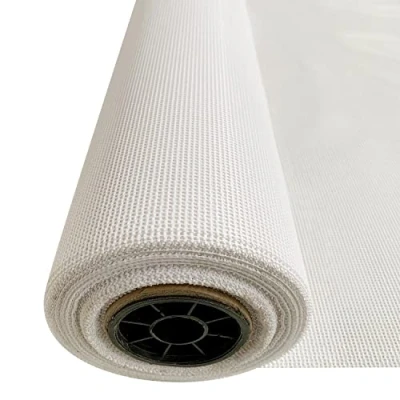 Image of EU Fabrics Teslin Mesh Net FabricPVC Dipped Fabric by the Metre Heavy Duty Fishnet for Dressmaking Breathable Netting Material Sewing and Home Décor (White 1 Meter x 200cm)