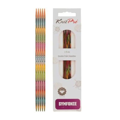 Image of KnitPro 15 cm x 2.75 mm Symfonie Double Pointed Needles, Multi Color