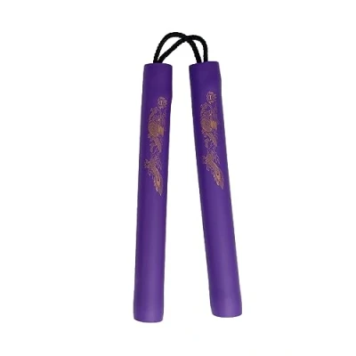 Image of Playwell Girls (Ladies) 8 Inch Foam Nunchucks With Cord Purple NEW