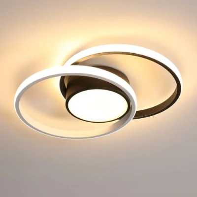 Image of Comely Ceiling lamp 40cm Round Black Warm Light