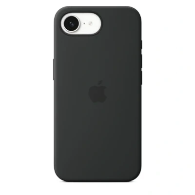 Image of Apple Silicone Back Cover Black iPhone 16e
