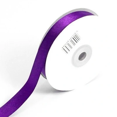 Image of Purple Double Faced Satin Ribbon 10mm width (3/8&quot;) 50 Meters (full reel) crafts gift wrap floristry