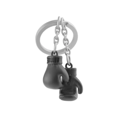 Image of METALMORPHOSE Metal 3D Boxing Gloves Keyring Passion Sport, Men&#039;s Gift, Women&#039;s Olympic Games Black, One Size, Modern
