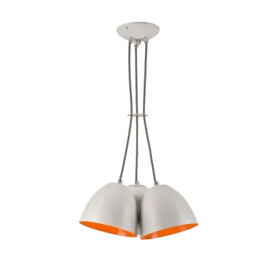Image of Livia Cluster Pendant Ceiling Light White, 3x E27