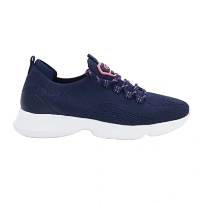 Image of Scholl Women&#039;s Camden Sandal, Navy Blue/Fuchsia, 5 UK