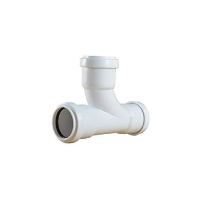 Image of Pack of 2 Pushfit 32mm Waste Pipe 90 Degree Tee White