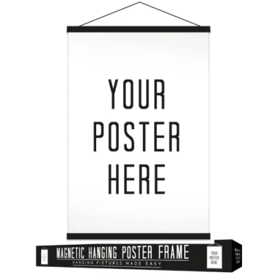 Image of Magnetic Poster Frame. Hanging Easy Display Art Prints. Adjustable Size