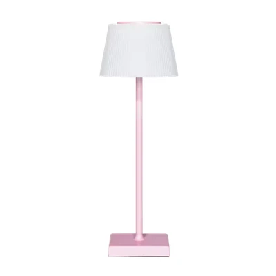 Image of Dellonda Rechargeable Table Lamp for Home Office Restaurant RGB Colours Pink Frame