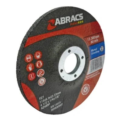 Image of 5 Pack Abracs Metal Grinding Wheel 115mm Disc for Angle Grinder 6mm Thick