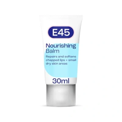Image of E45 Lips &amp; Dry Skin Lip Balm Moisturising Natural for Cracked and Hydrating Nourishing with Vitamin E Cream Lipbalm Chapped 30ml