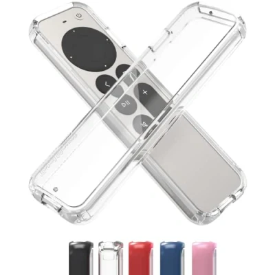 Image of TotalMount Air Rim Case for Apple TV Remotes Slim, Hybrid Remote with Ultimate Drop Protection Clear