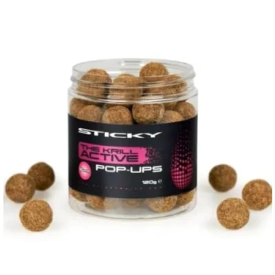 Image of Sticky Baits The Krill Active Pop Ups 16mm 100g Pot
